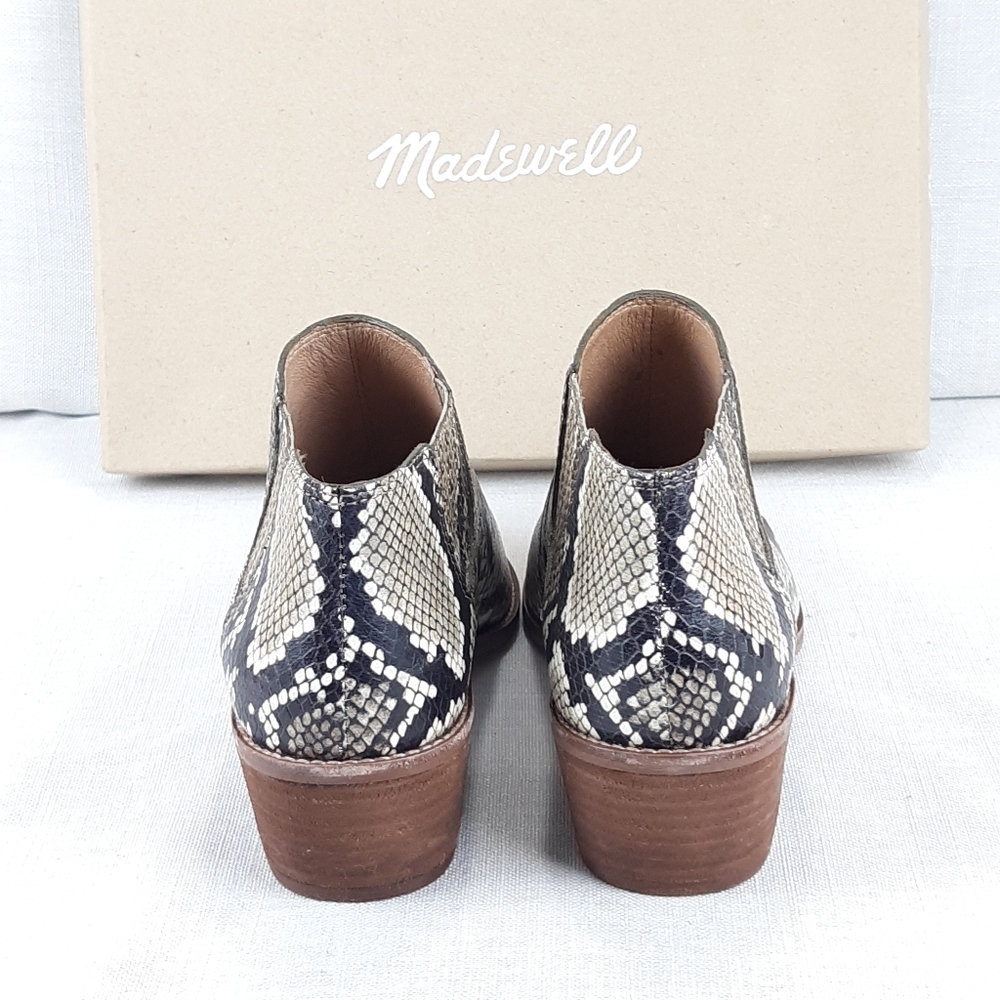 MADEWELL LOW CHELSEA BOOTS IN SNAKE EMBOSSED LEATHER - Picture 7 of 16